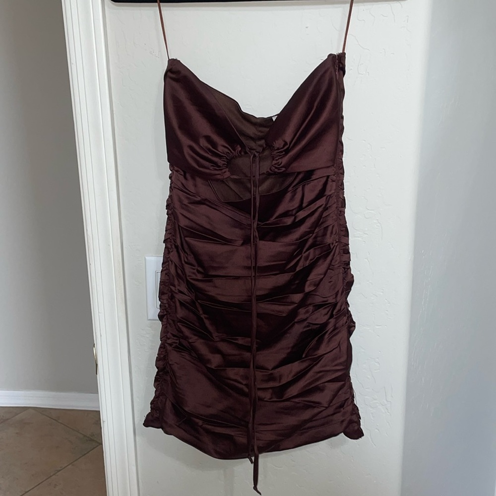Mini Dress Brown from Sky to Moon
